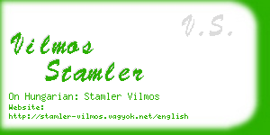 vilmos stamler business card